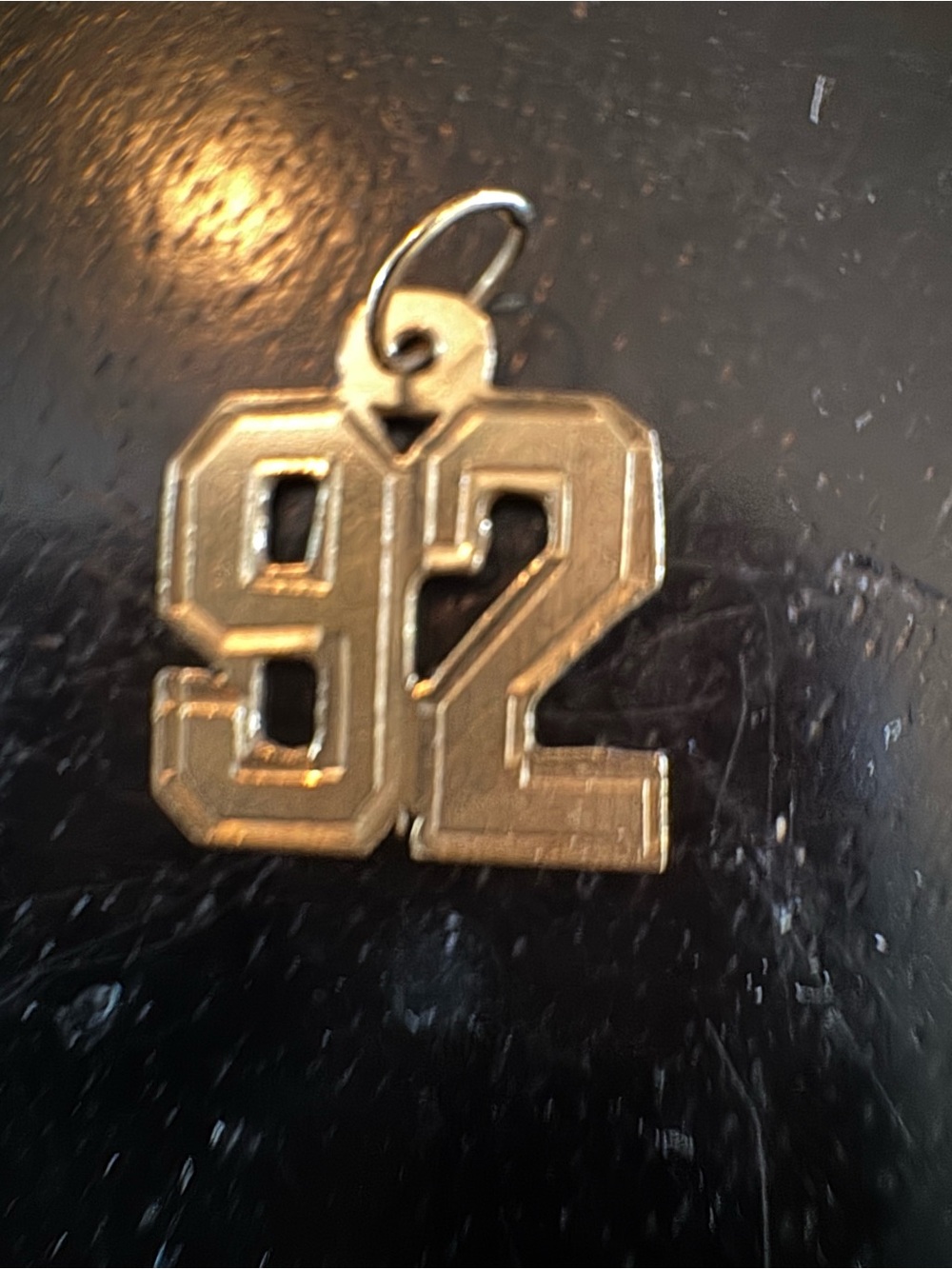14k Gold 92 Number Pendant Charm - Women Jewelry